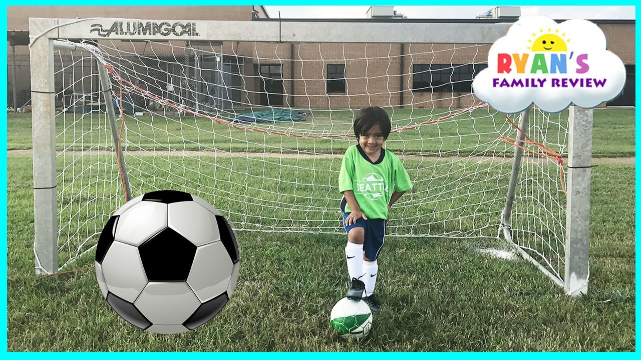 Family Fun Kids Outdoor Activities! Ryan First Soccer Practice and First Game Highlights!