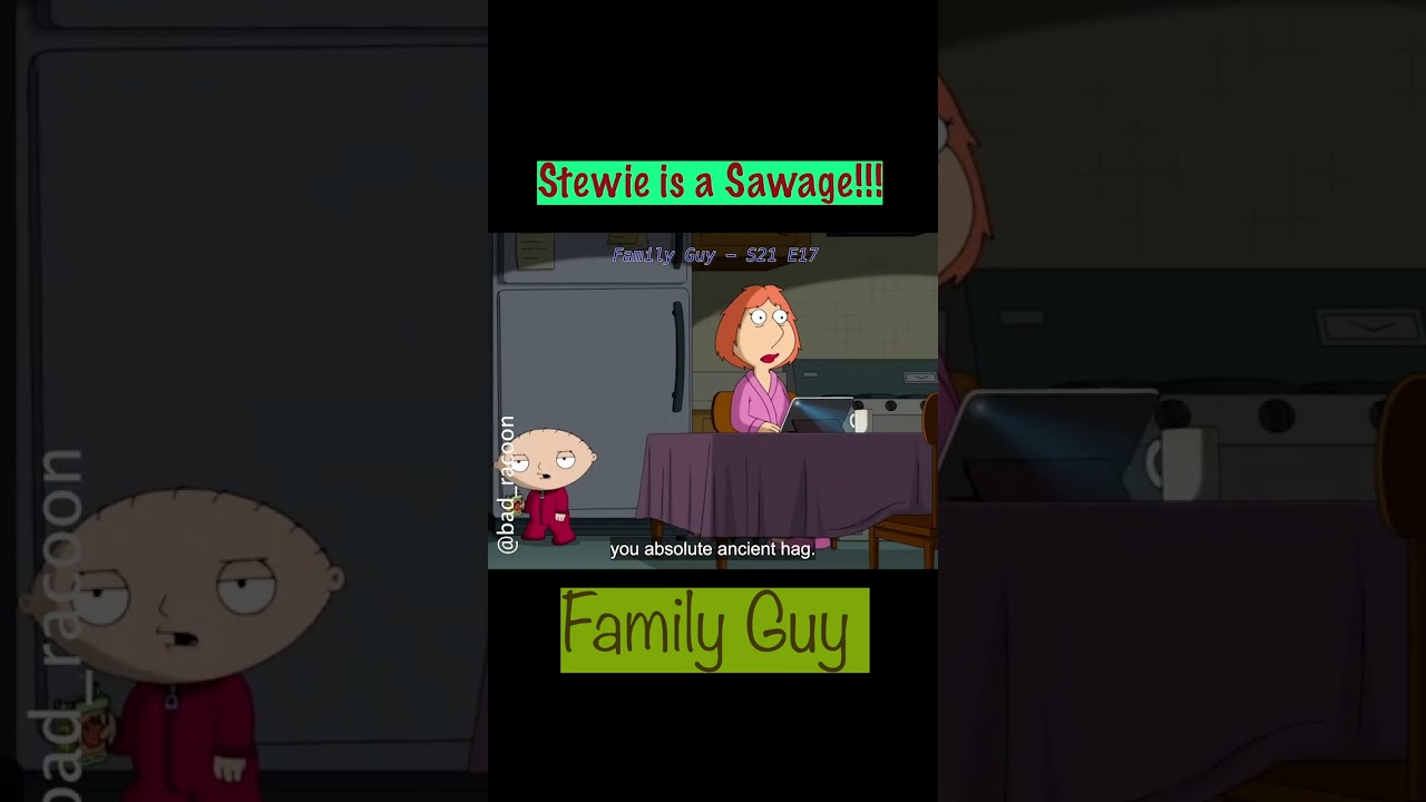 Family Guy - S21 E17 #shorts #familyguy #stewie #lois #stewiegriffin #ipad #sawage #rudestewie