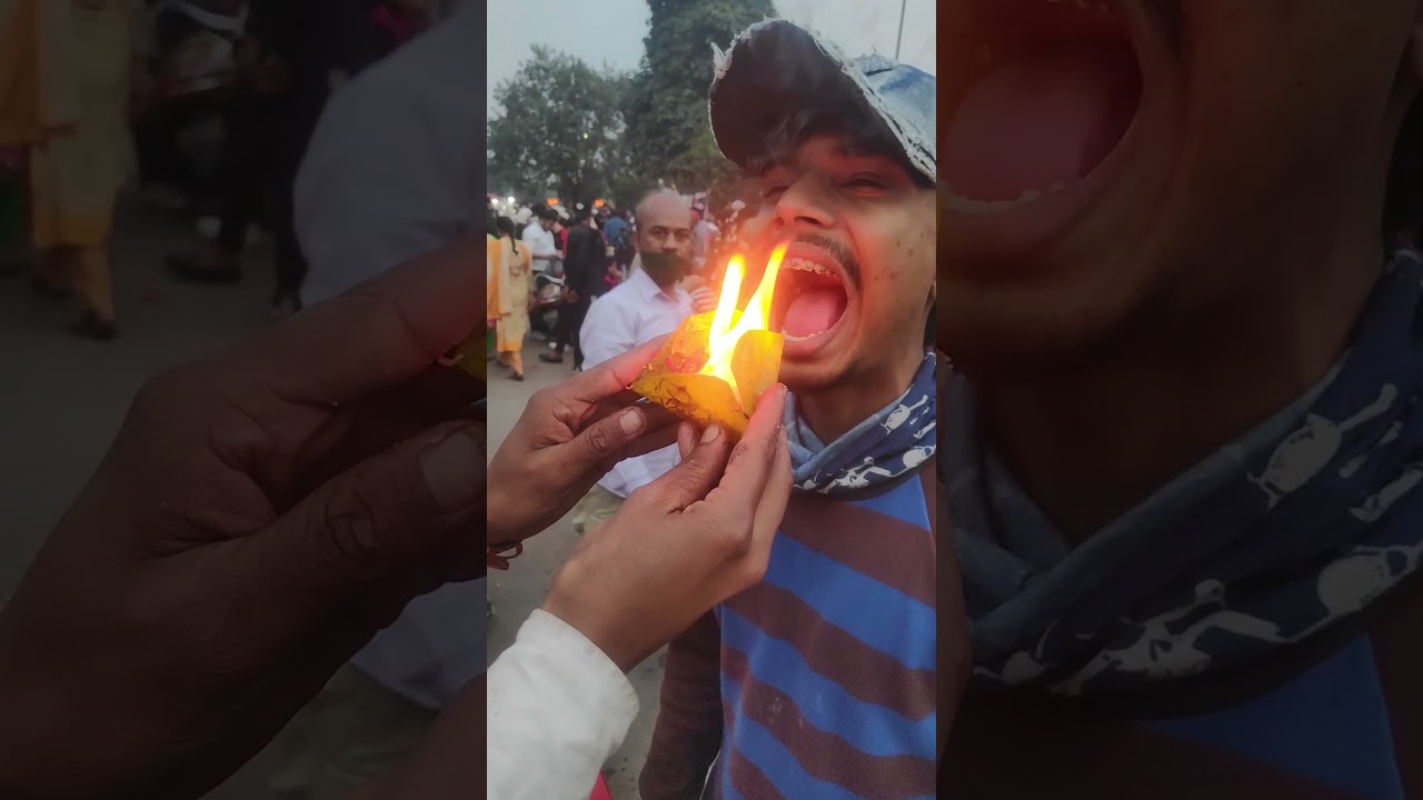 FAMOUS  BURNING 🔥🔥 FIRE PAAN (GONE WRONG) BANARAS  | #shorts #dilsefoodie