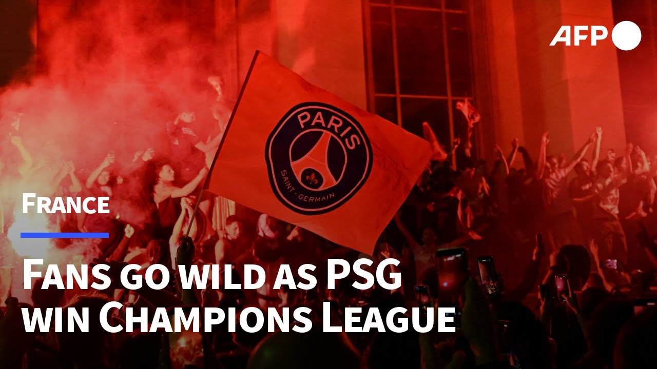 Fans on Champs-Elysees go wild as PSG win Champions League | AFP