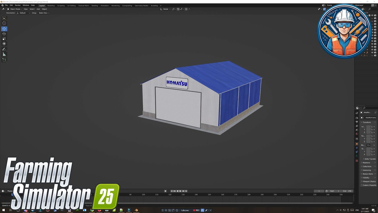 Farming Simulator 25 Mods 🚧 Komatsu 575D Garage Origins 🚧 FS25 Mods