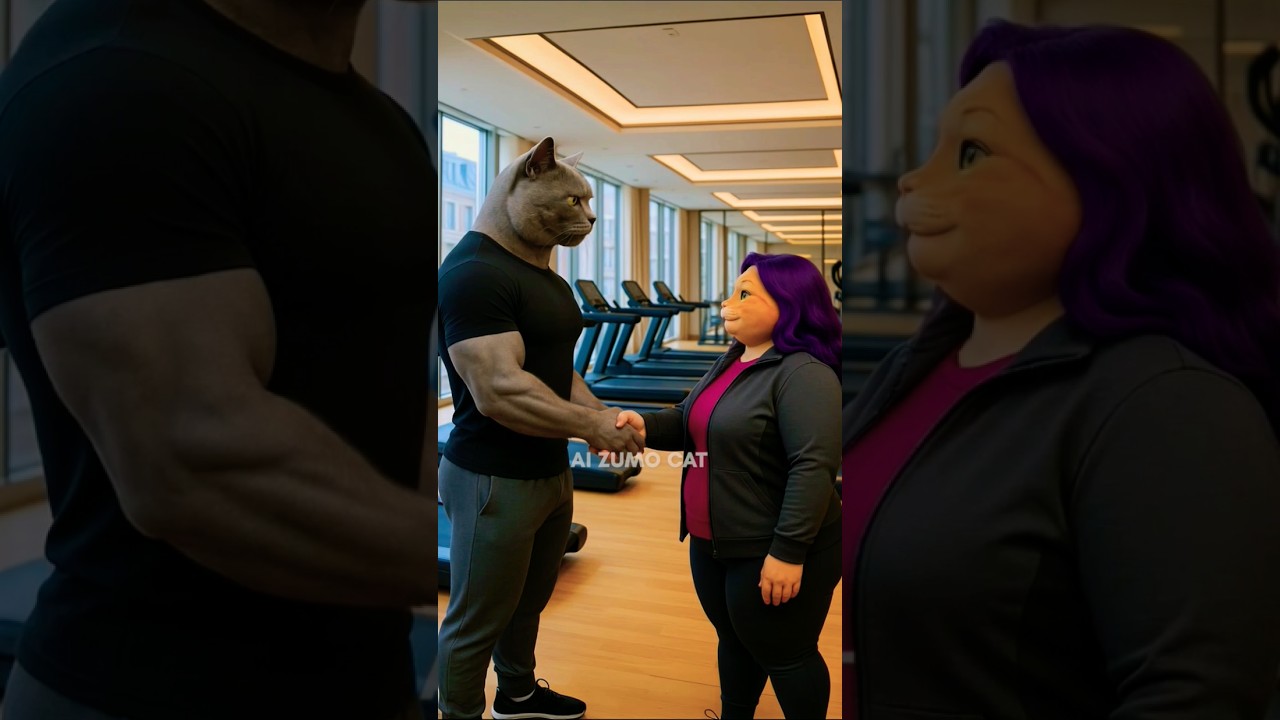 Fat cat success story #ai #cat #catlovers #aiart #catvideos #shorts