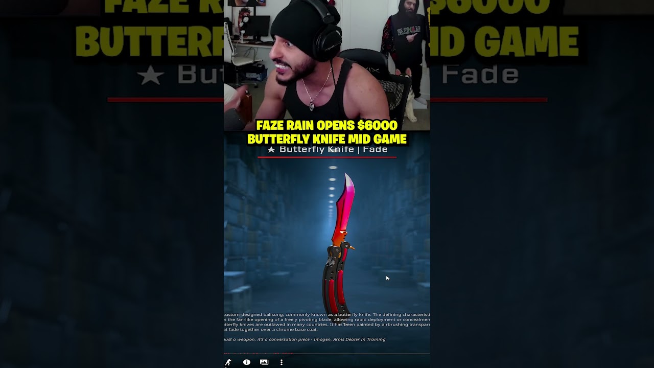 FAZE RAIN OPENS $6000 BUTTERFLY KNIFE