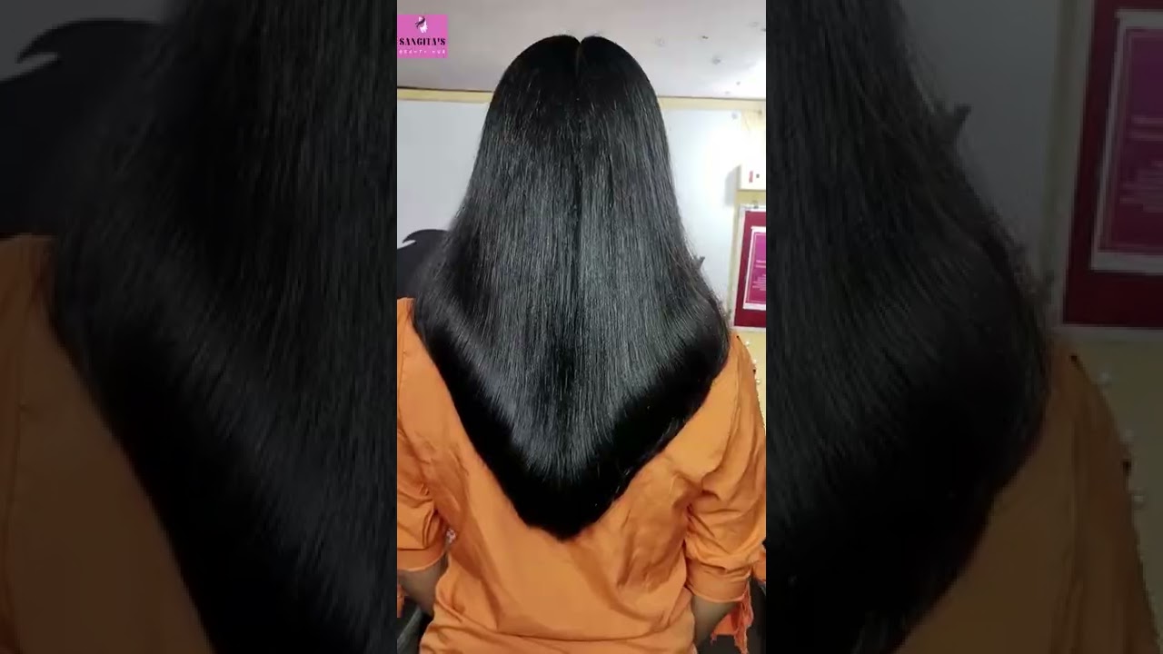 Feather V Hair Cut on Thick Hair  #haircut#shorts #ytshorts