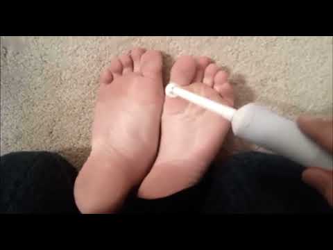 Feet tickled with toothbrush #feet #tickles #new #tiktok