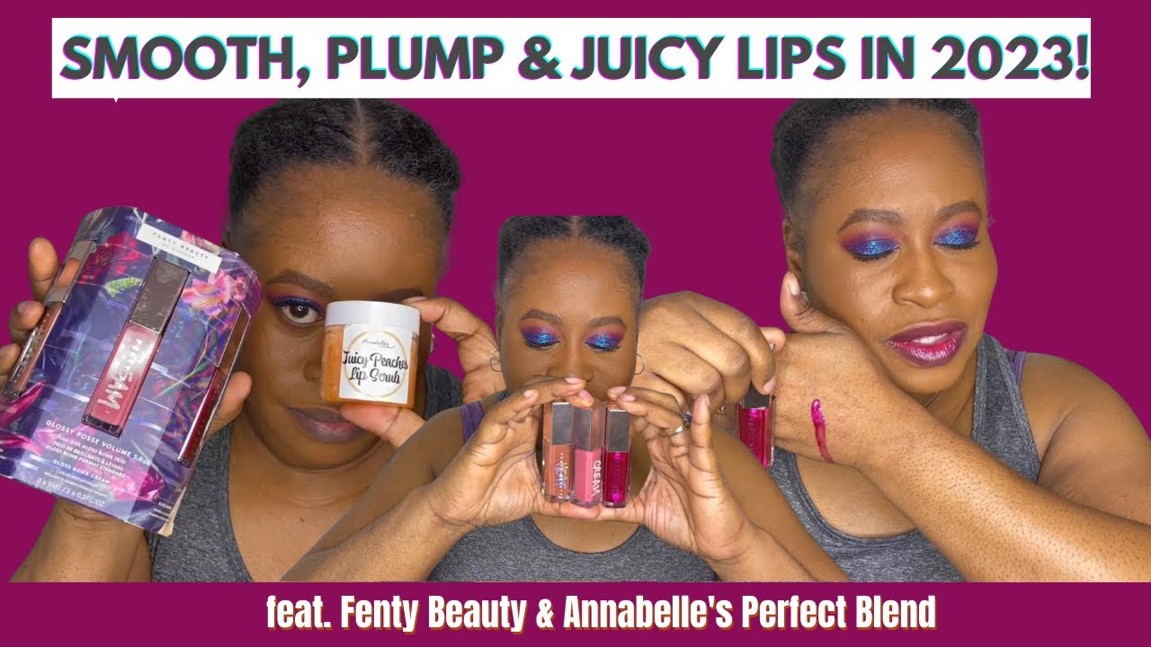 Fenty Beauty GLOSSY POSSE Volume 5.0 & Annabelle's Perfect Blend JUICY PEACHES Lip Scrub