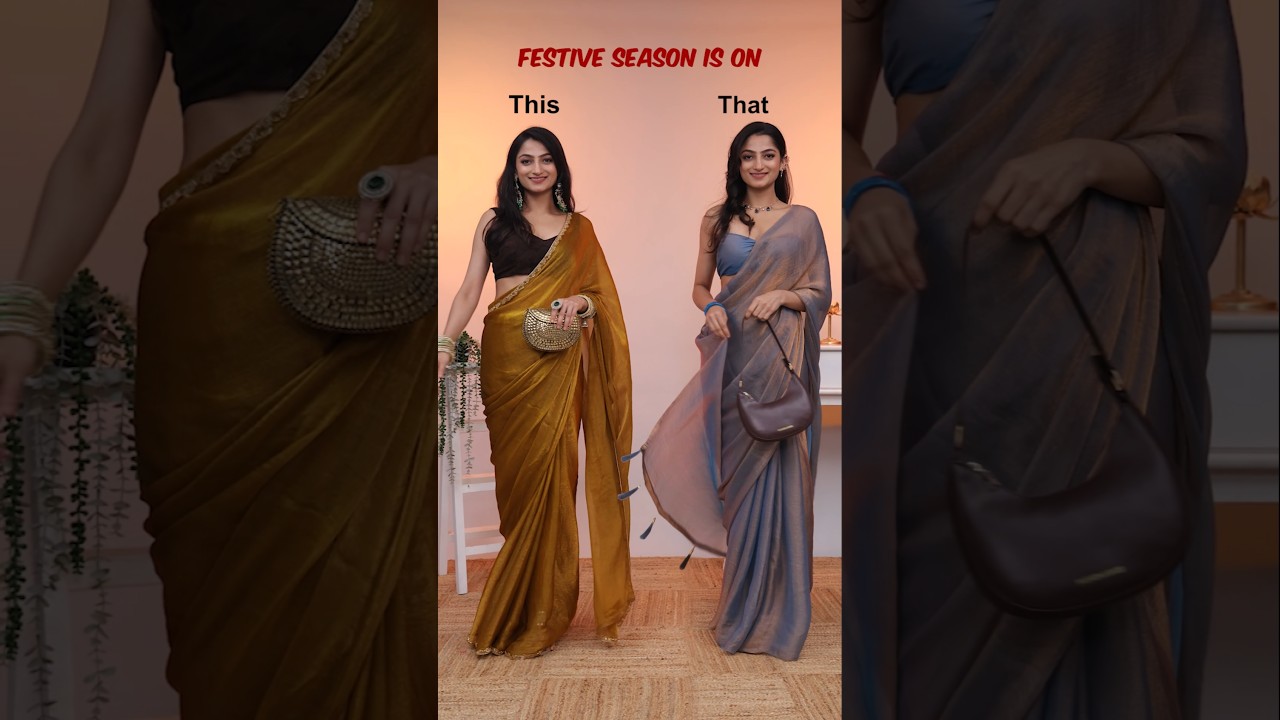 Festive sarees for diwali #nykaa #fashion #myntra #saree  #diwalilook #festivewear #sareelove