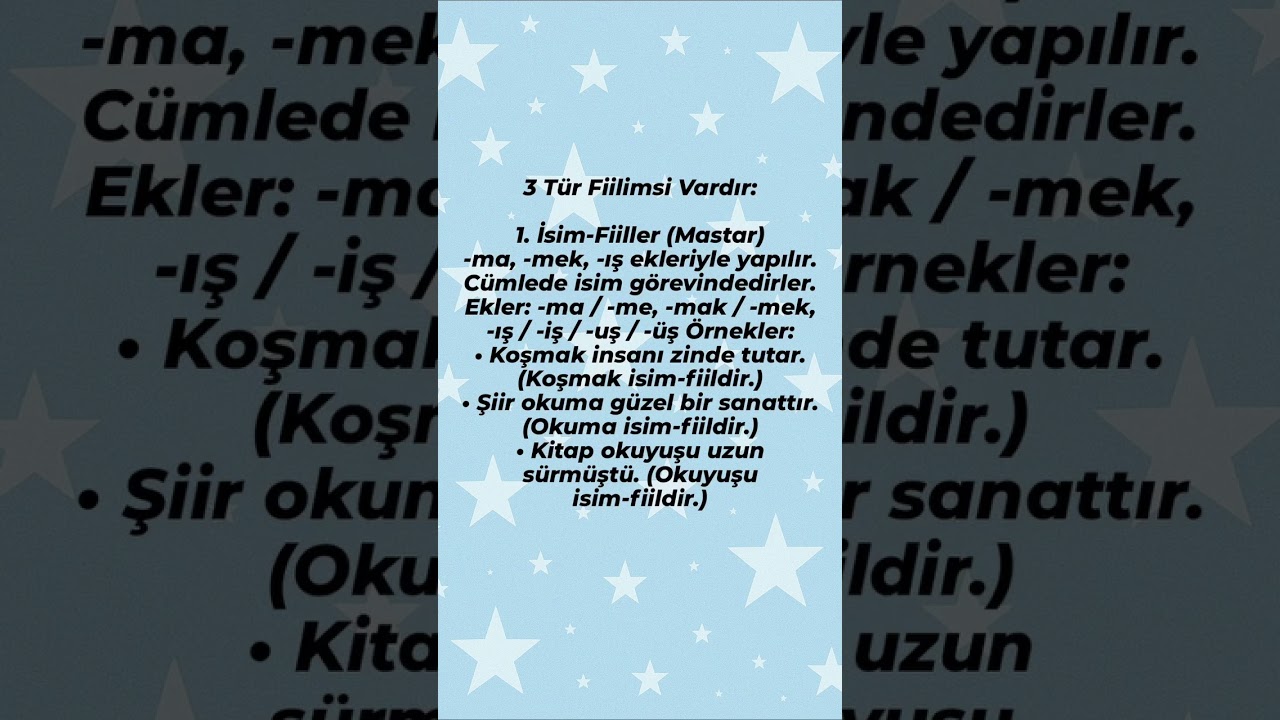 Fiilimsi sorusu gelirse kolayca çözersin. 🌟
