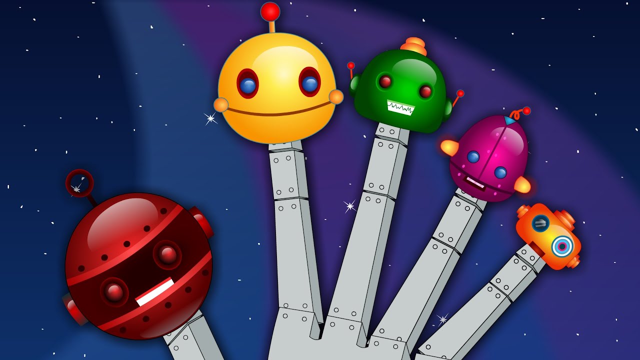 Finger Family - Robots | Nursery Rhymes For Kids, Babies, Toddlers And Children