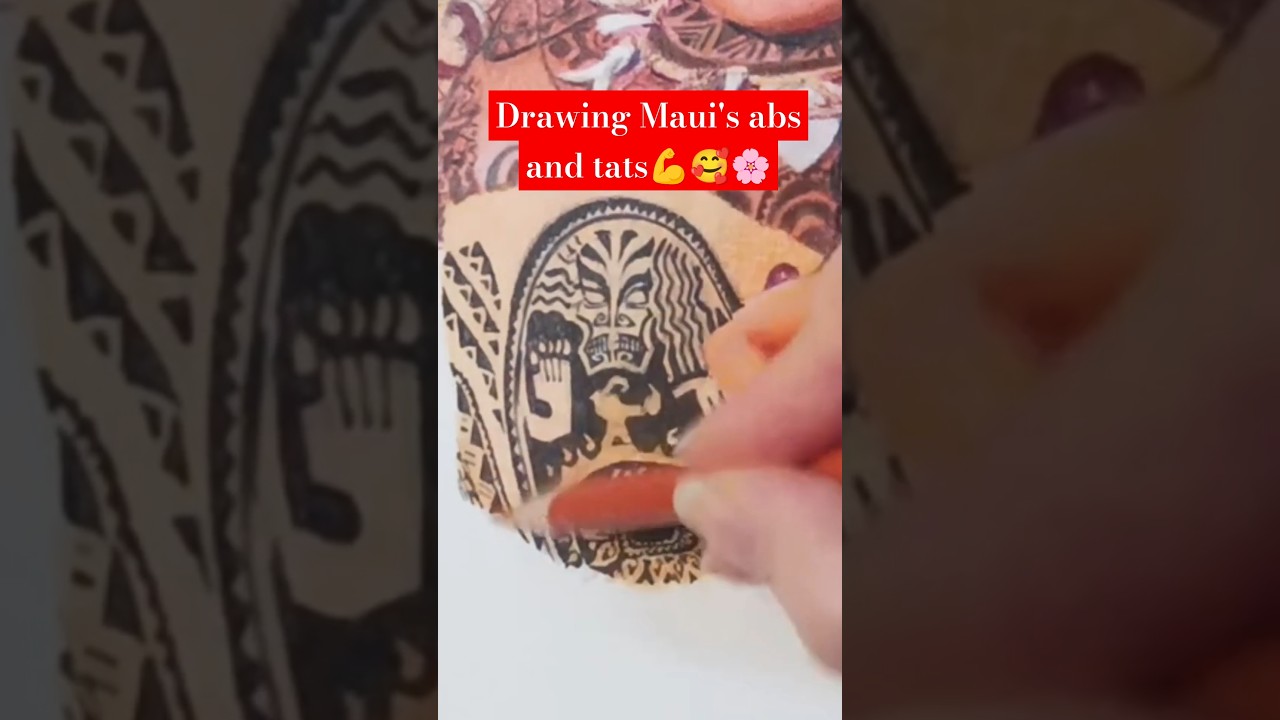 Finishing Maui's tattoos #maui #moana #abs #art
