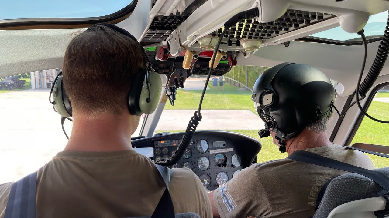 First flight lesson on a helicopter - Airbus Twinstar