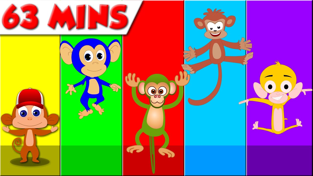 Five Little Monkeys | Nursery Rhymes | Kids Songs