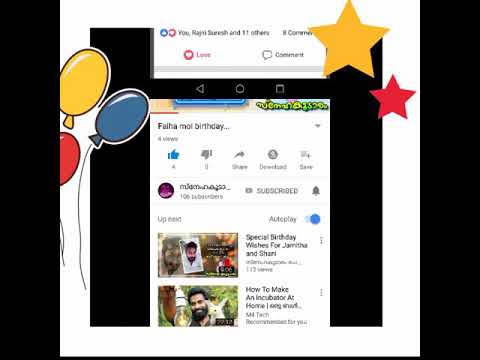 Fiya mol's birthday wishes snehakkoodaaram