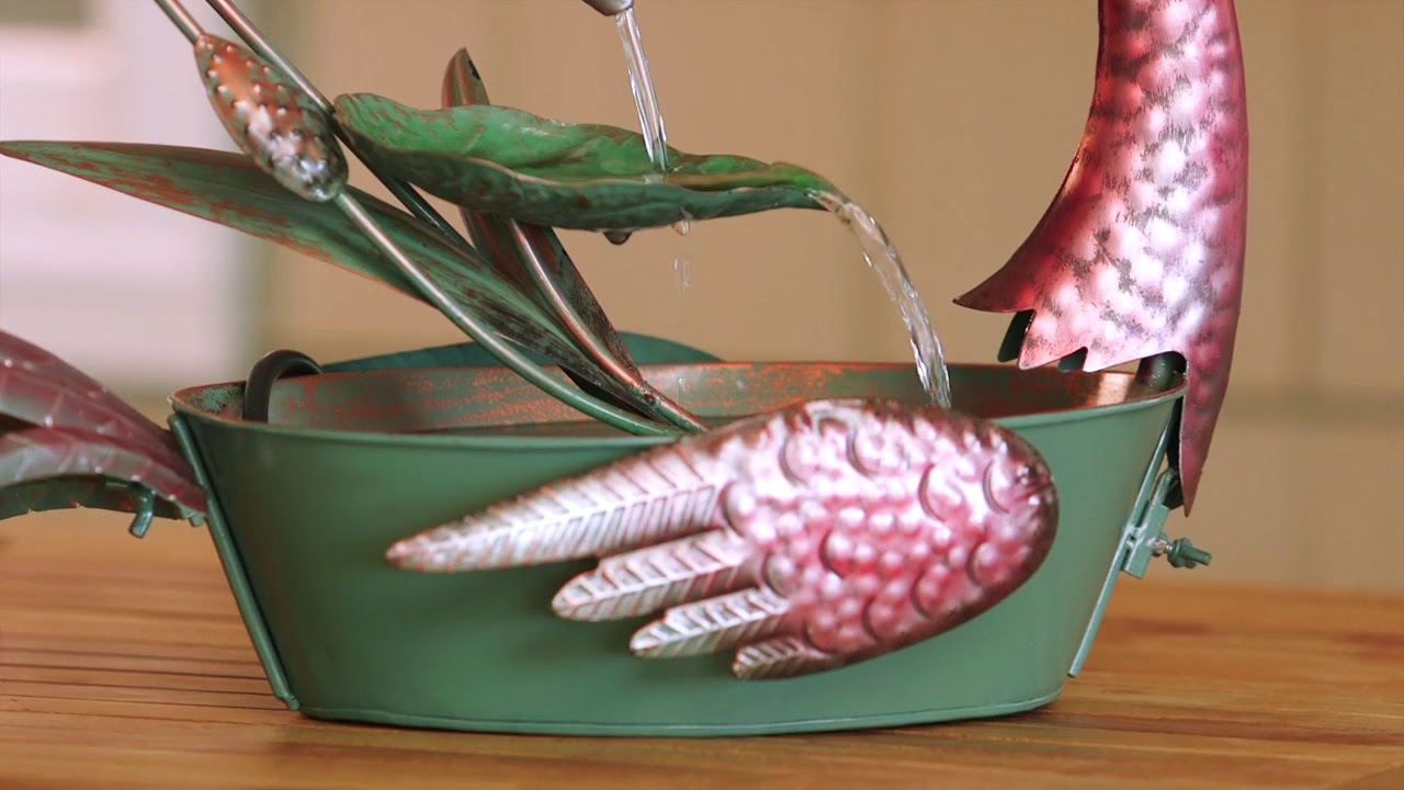 Flamingo Metal Tabletop Fountain 8TAM4871) from Cape Craftsmen