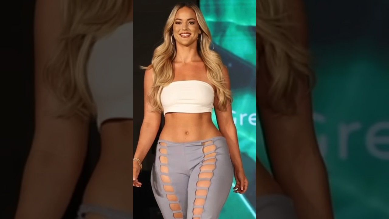 FLLFW Model Marissa Dubois wearing Grey Velvet at Fort Lauderdale Fashion Week 2023