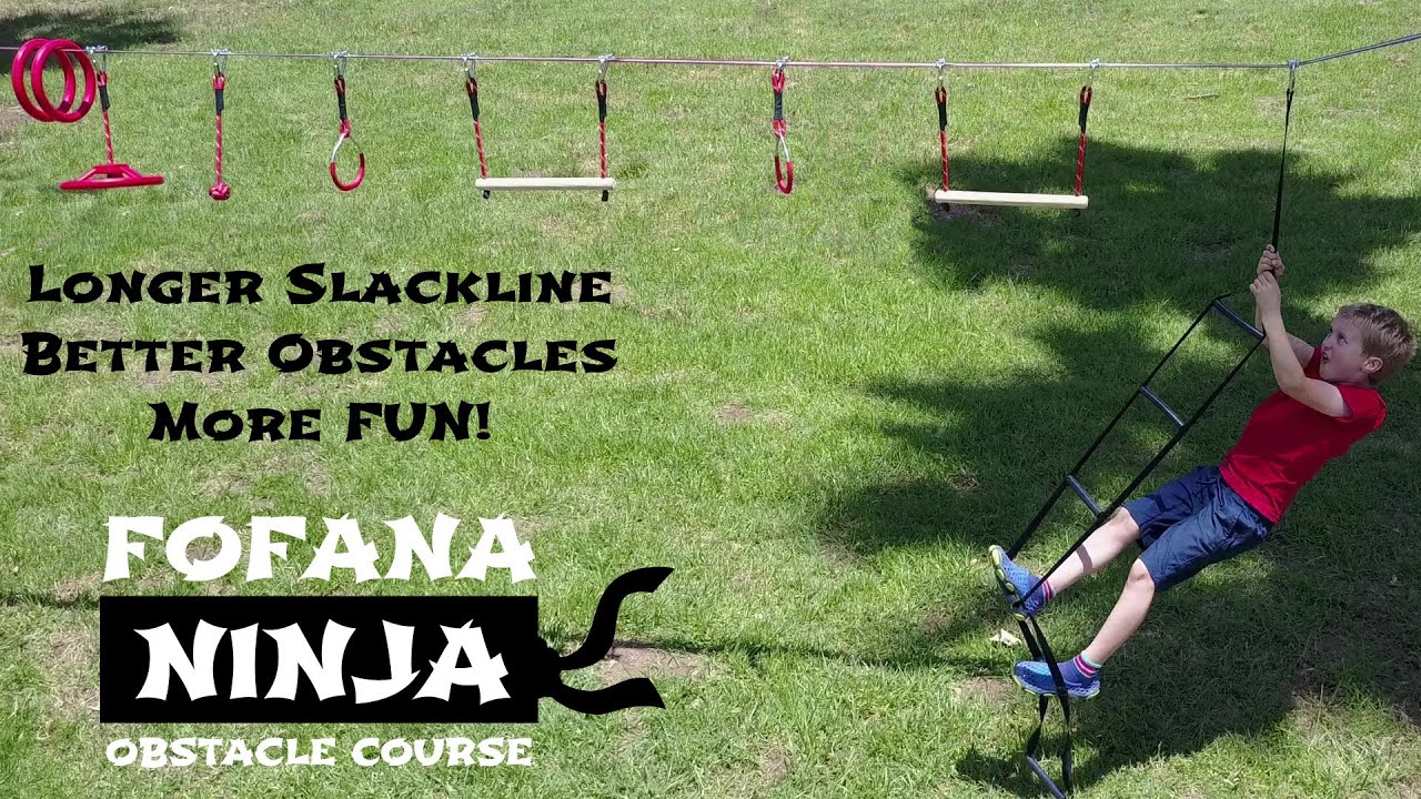 Fofana Ninja Warrior Obstacle Course for Kids - 65 foot