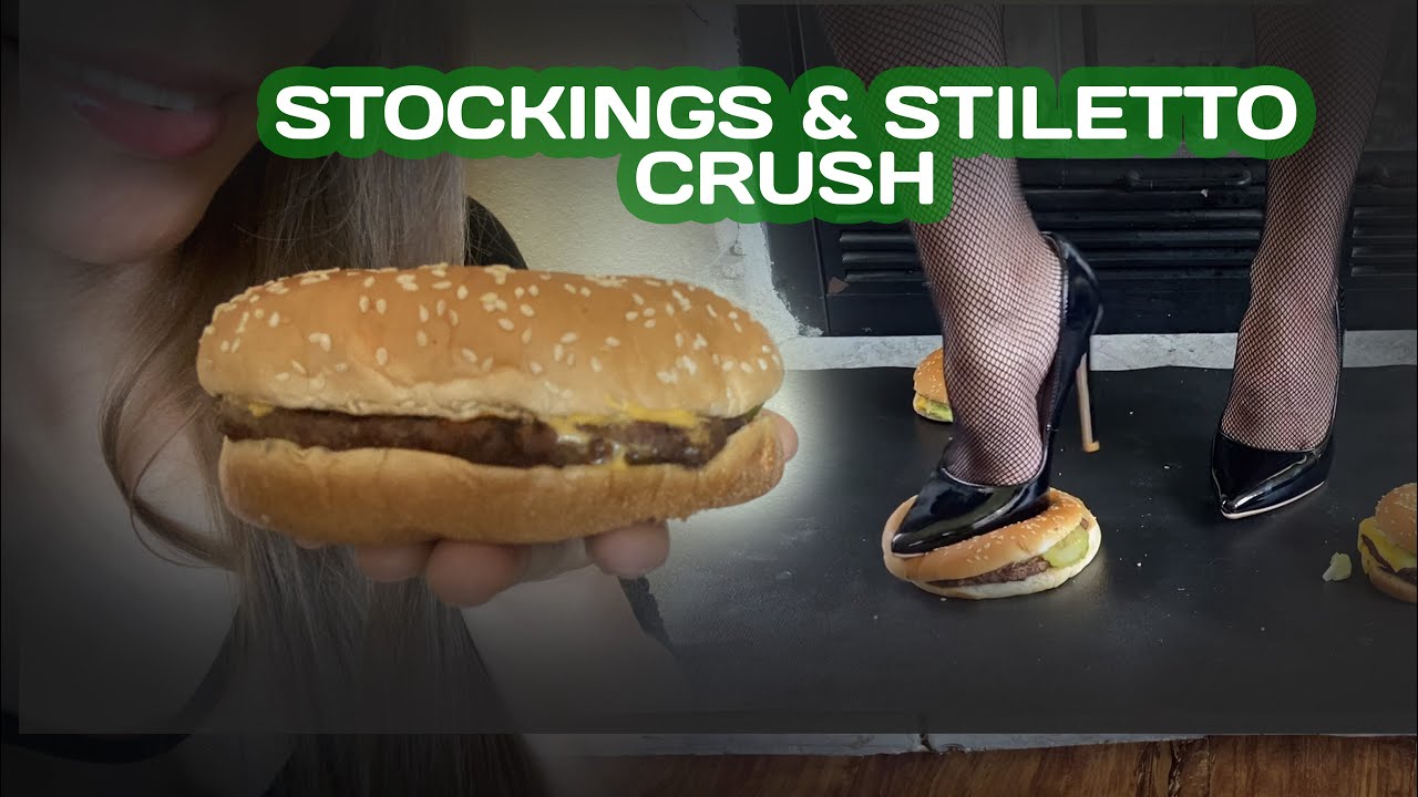 Food stilettos crush, burger | ASMR & CRUSHING