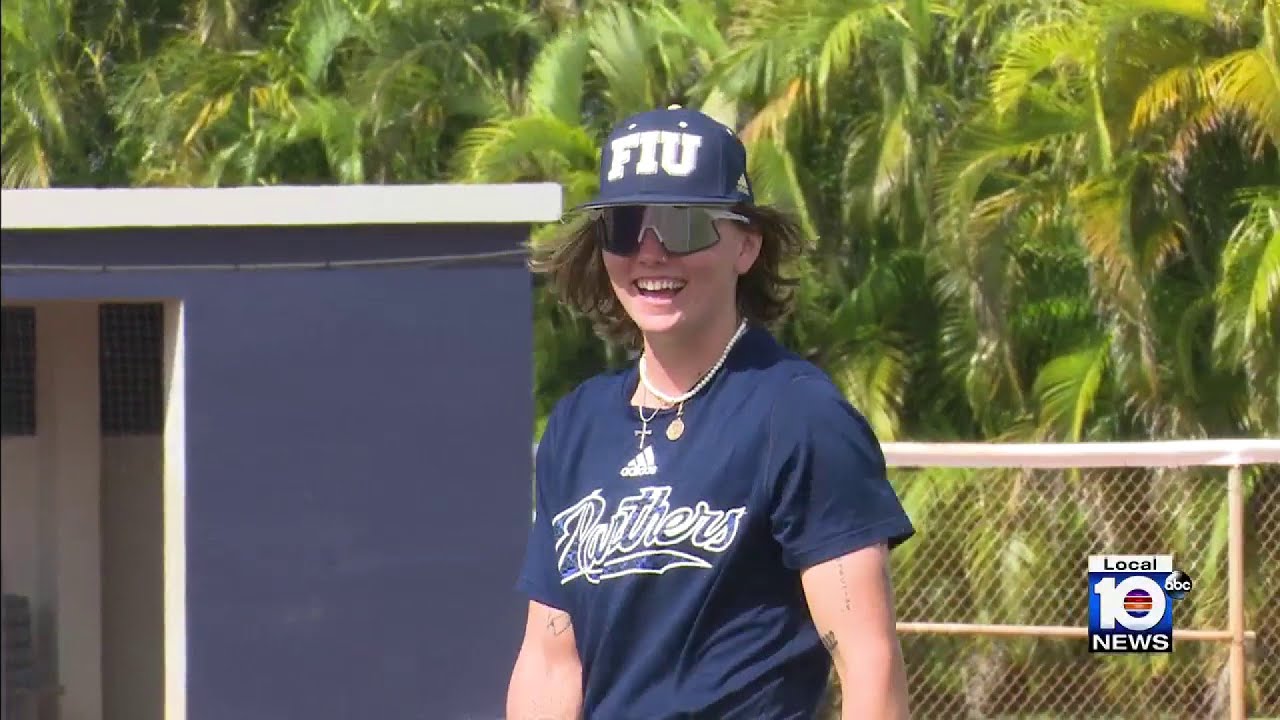 Former baseball star sidelined by knee injury earns softball scholarship at FIU