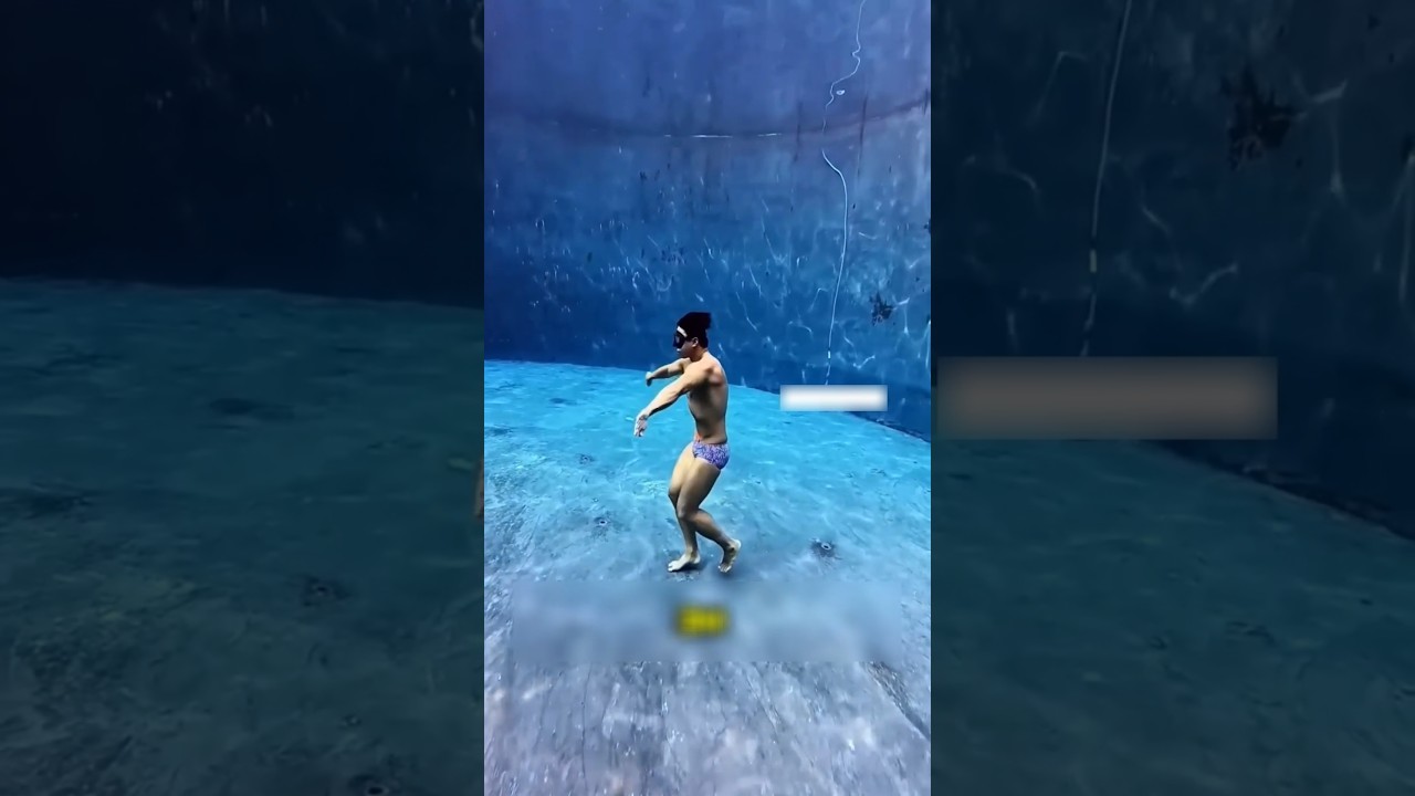 fué a nadar en la piscina más grande del mundo 😱