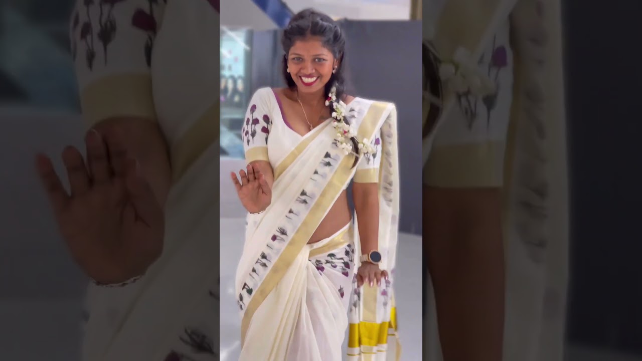 full navel clevage a violet bra of model 🤤🤤 sexy spongy boobs 🥵🥵 #saree #navel 💦💦
