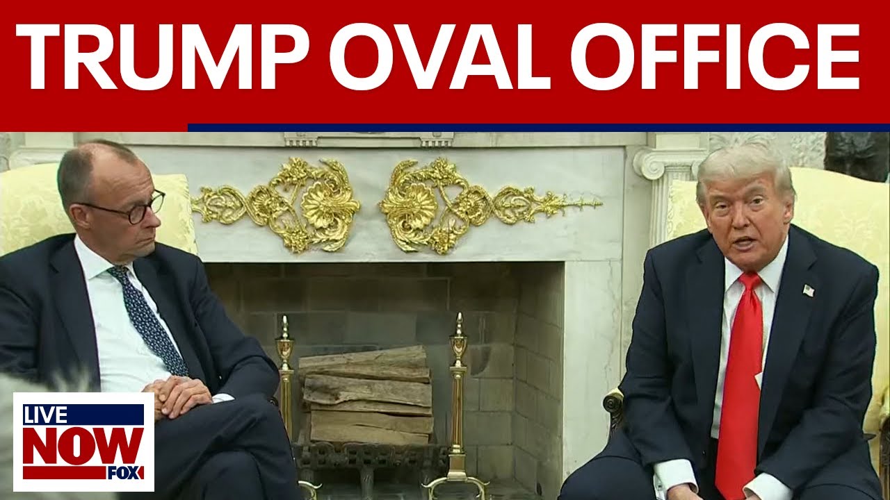 FULL: Trump takes questions from Oval office alongside German Chancellor