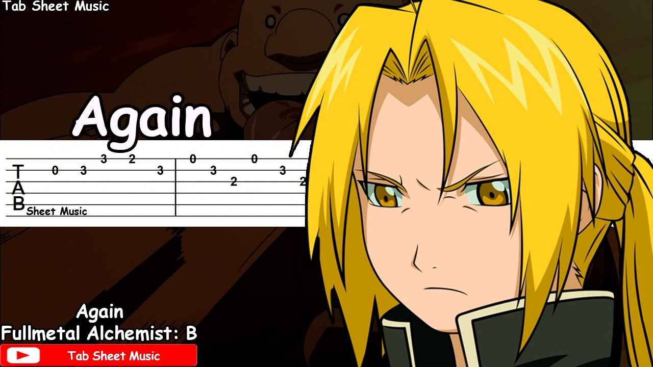 Fullmetal Alchemist: Brotherhood OP 1 - Again Guitar Tutorial
