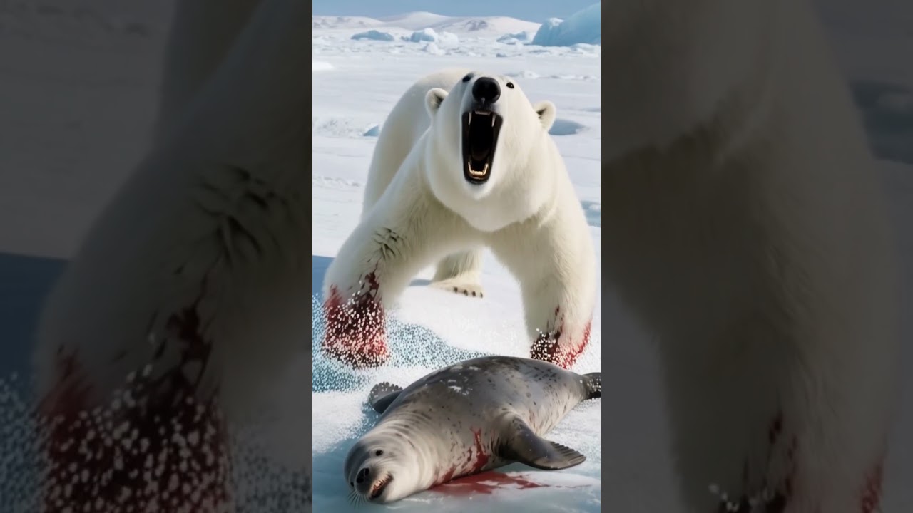 Fury on Ice: The Hungry Polar Bear