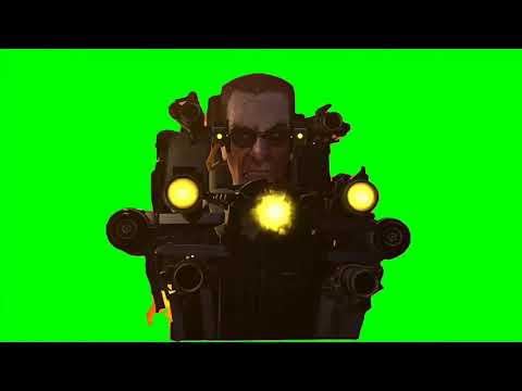 G Man toilet Green Screen