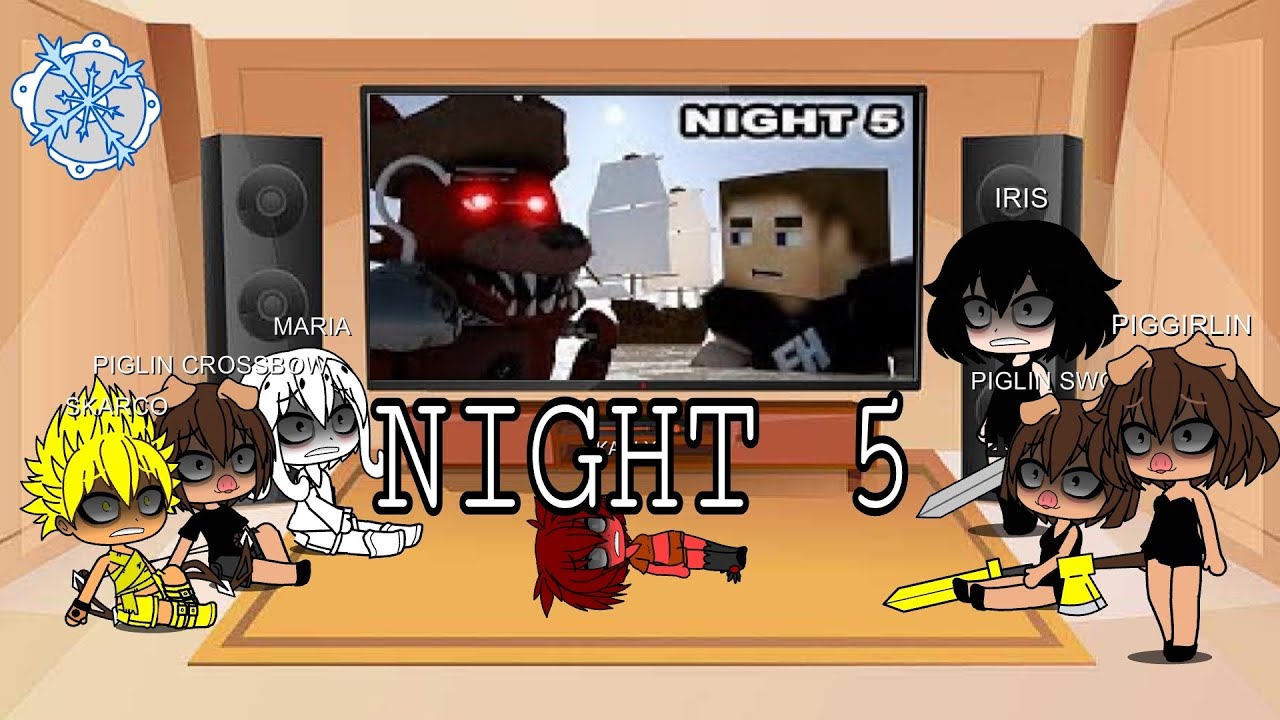 Gacha Club Nether Mobs React Five Nights At Freddy's Vs Minecraft! Night 5