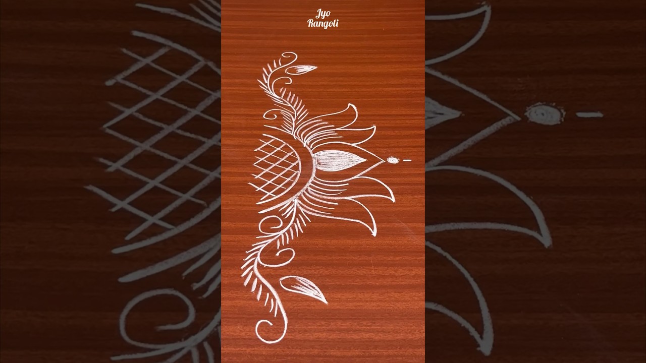 Gadapa mundhu muggu | Jyo Rangoli| #chalk #kolam #muggulu #ytshort #borderdesigns #muggulu #rangoli