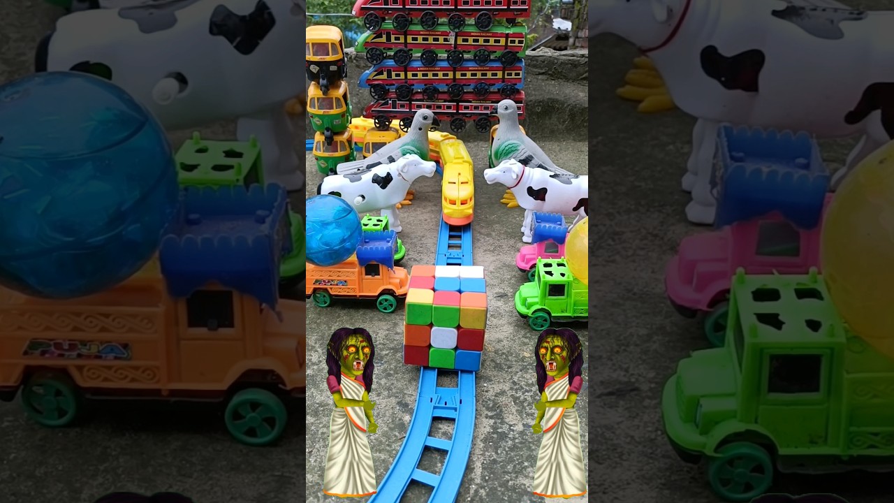 gadi 💕 train video ♥️gadi, cow, truck, bus, tractor video #shortvideo #funny#viralvideo #short