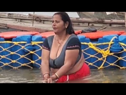 Ganga snan hot new latest 2025 | holy bathing haridwar hot | open bath #gangasnan2025 #viralvideo