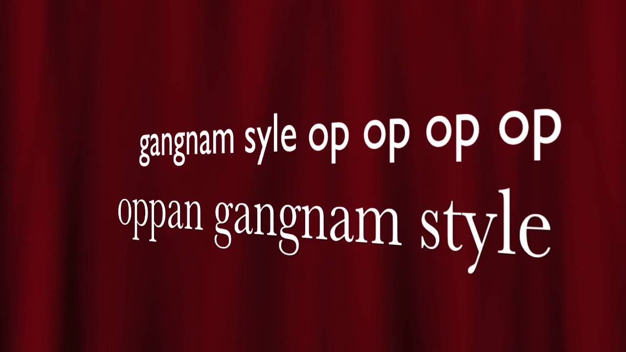 Gangnam style lyrics