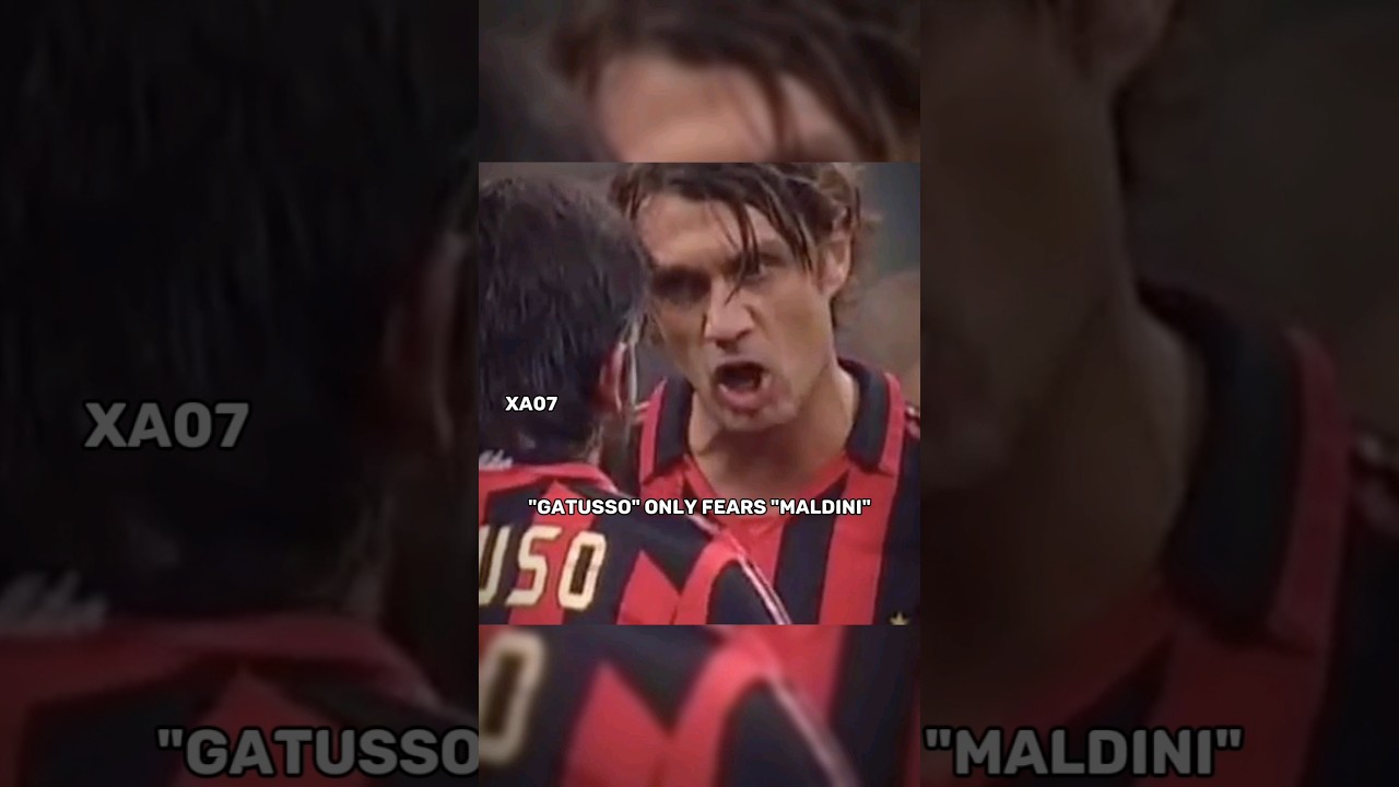Gatusso Only Fears Maldini🥶😱 #shorts #ronaldo #messi #shortsvideo