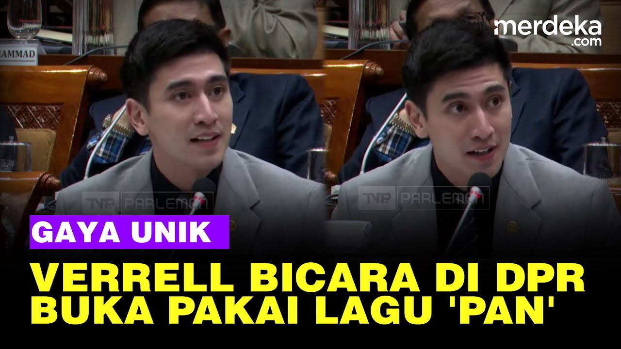 Gaya Verrel Bramasta Berbahasa Inggris & Nyanyi Lagu PAN saat DPR Rapat Naturalisasi