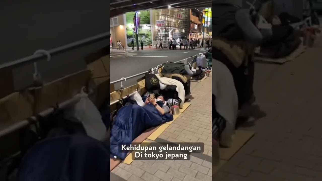 Gelandangan di Jepang bersih bersih, udah kayak piknik saja #jepang #japanlife #japanlifestyle