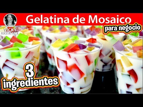GELATINAS DE MOSAICO CON 3 INGREDIENTES PARA NEGOCIO  | #VickyRecetaFacil