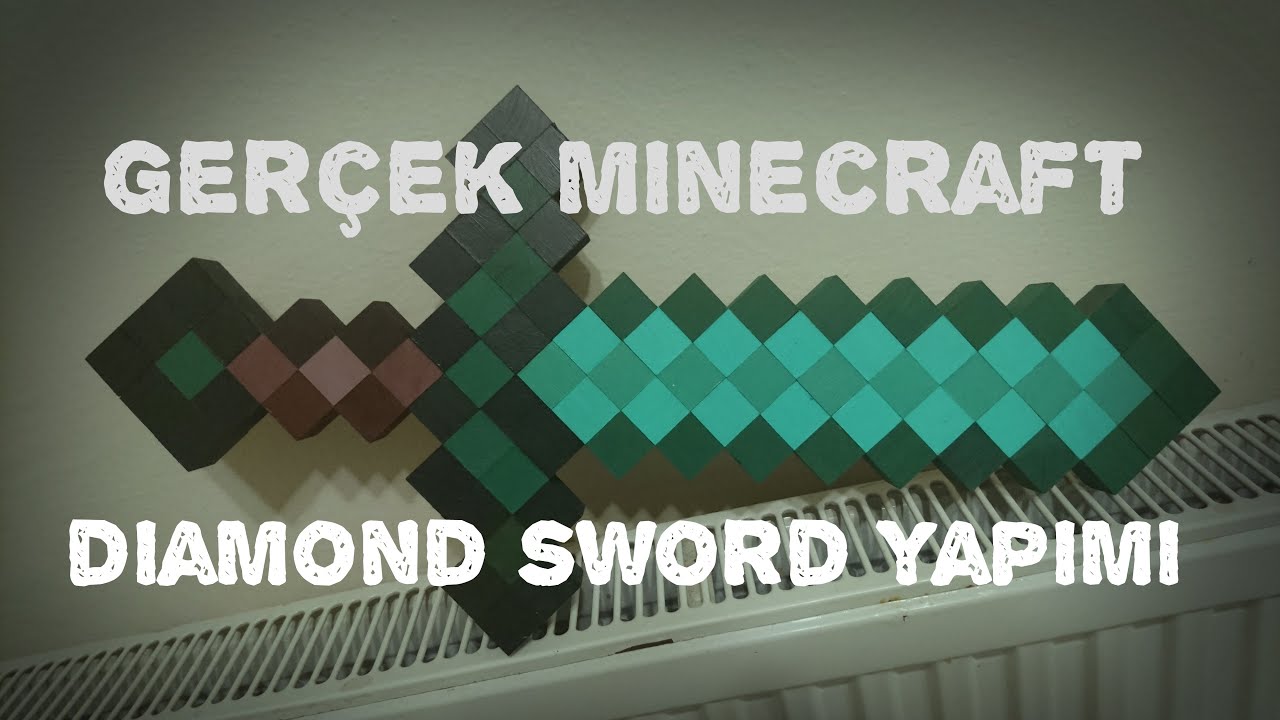 Gerçek Minecraft Diamond Sword Yapımı (Hediyeli Video)