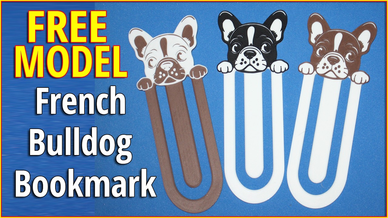 Get a Free 3D Printed French Bulldog Bookmark – Download Now!