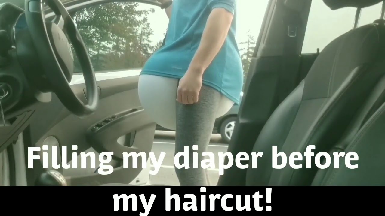 Getting Haircut In SUPER FULL Adult Diaper!!! EVERYONE NOTICED!!!