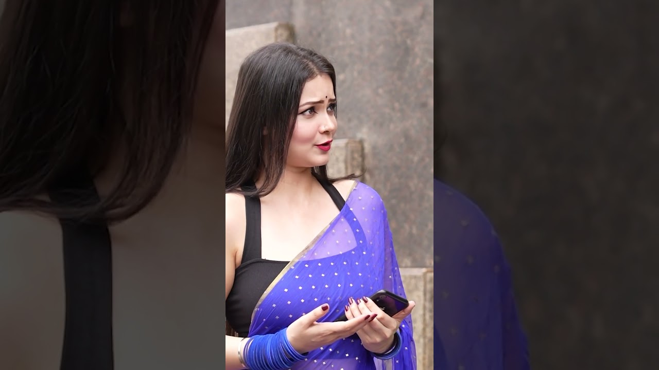 Ghar ki bahu in Blue saree💙 #shorts #oyeitsprank #love