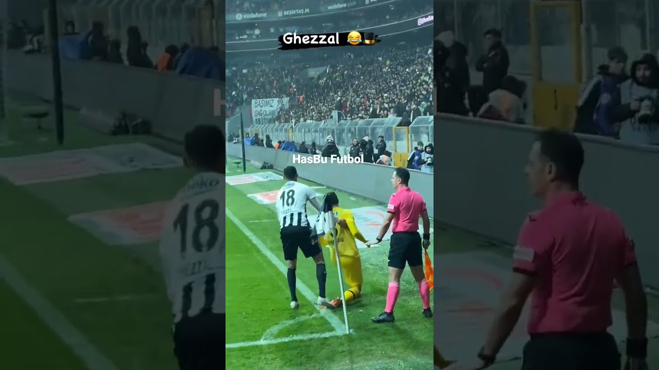 Ghezzal oyuncunun üstüne düşüyor 😂 #futbol #beşiktaş #türkiye #ghezzal