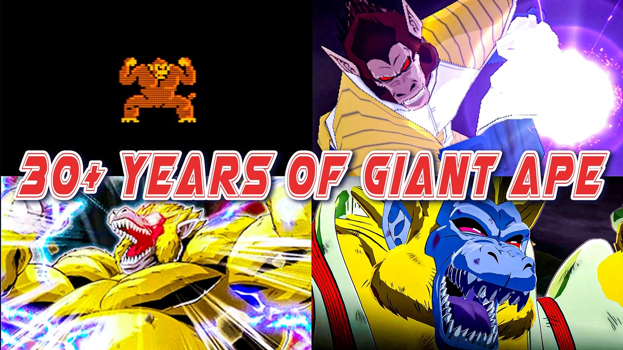Giant Ape Strongest Attacks in 30+ years (1990-2024) - Great Ape, Vegeta's Ozaru, Golden Ape,...