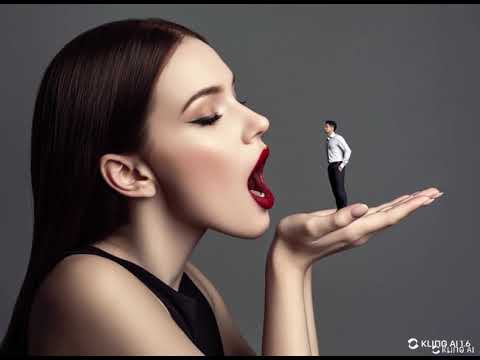 Giant girl eats a tiny man - vore