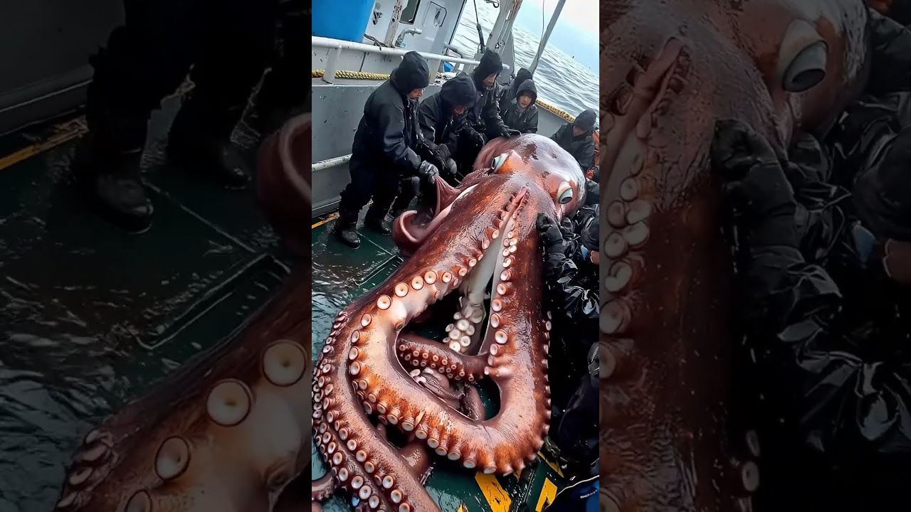 Giant Sea Monsters Caught by Fishermen! 🐙🎣#GiantSeaCreatures #FishingDiscoveries #OceanMysteries