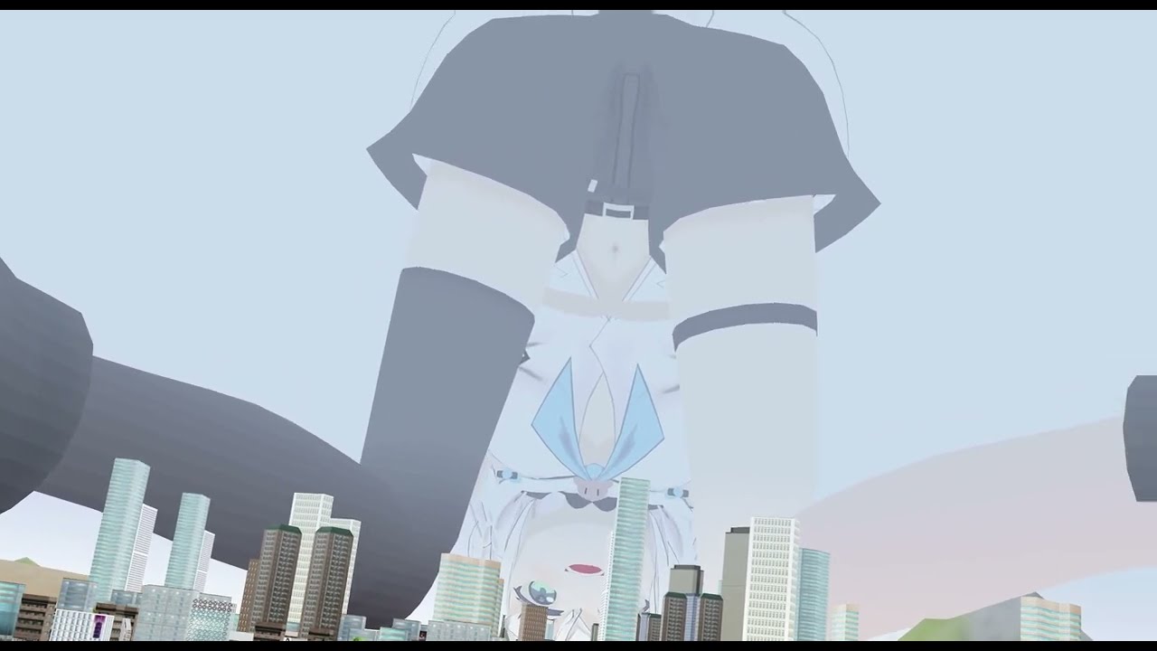 【Giantess MMD】ものすごく巨大化するフブキちゃん