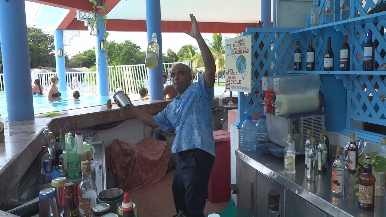 Giovani and his sidekick at Memories Holguin Beach resort, Holguin - Cuba