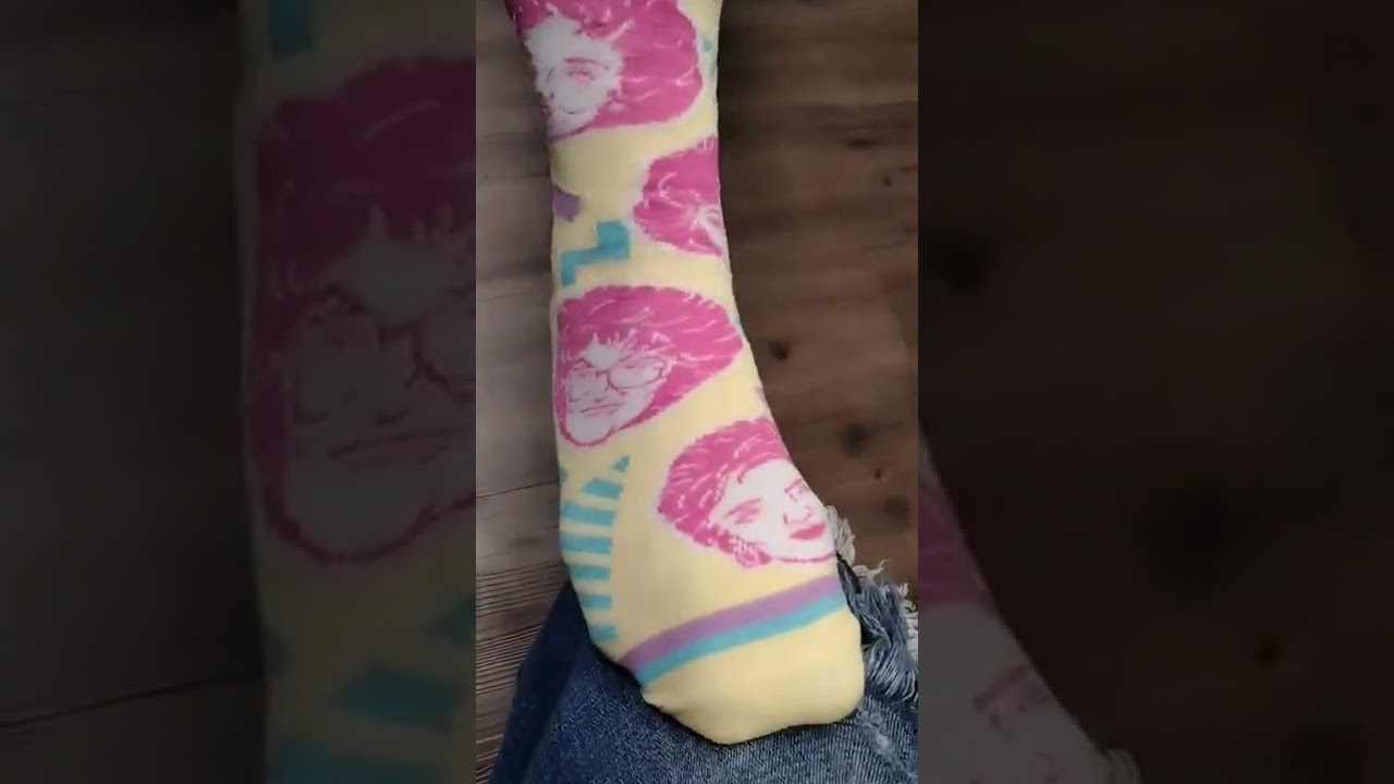 girl showing me her cute sweaty socks!!