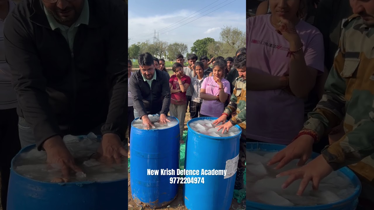 Girls ice bath 🔥😱 #army #indianmilitary #indianarmedforces #indianarmy #icebath #ice