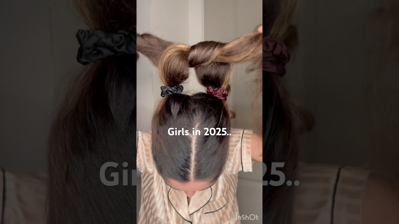 Girls in 2025 VS Girls in early 2000s (Hairstyle) #hair #hairstyle #haircare #shorts